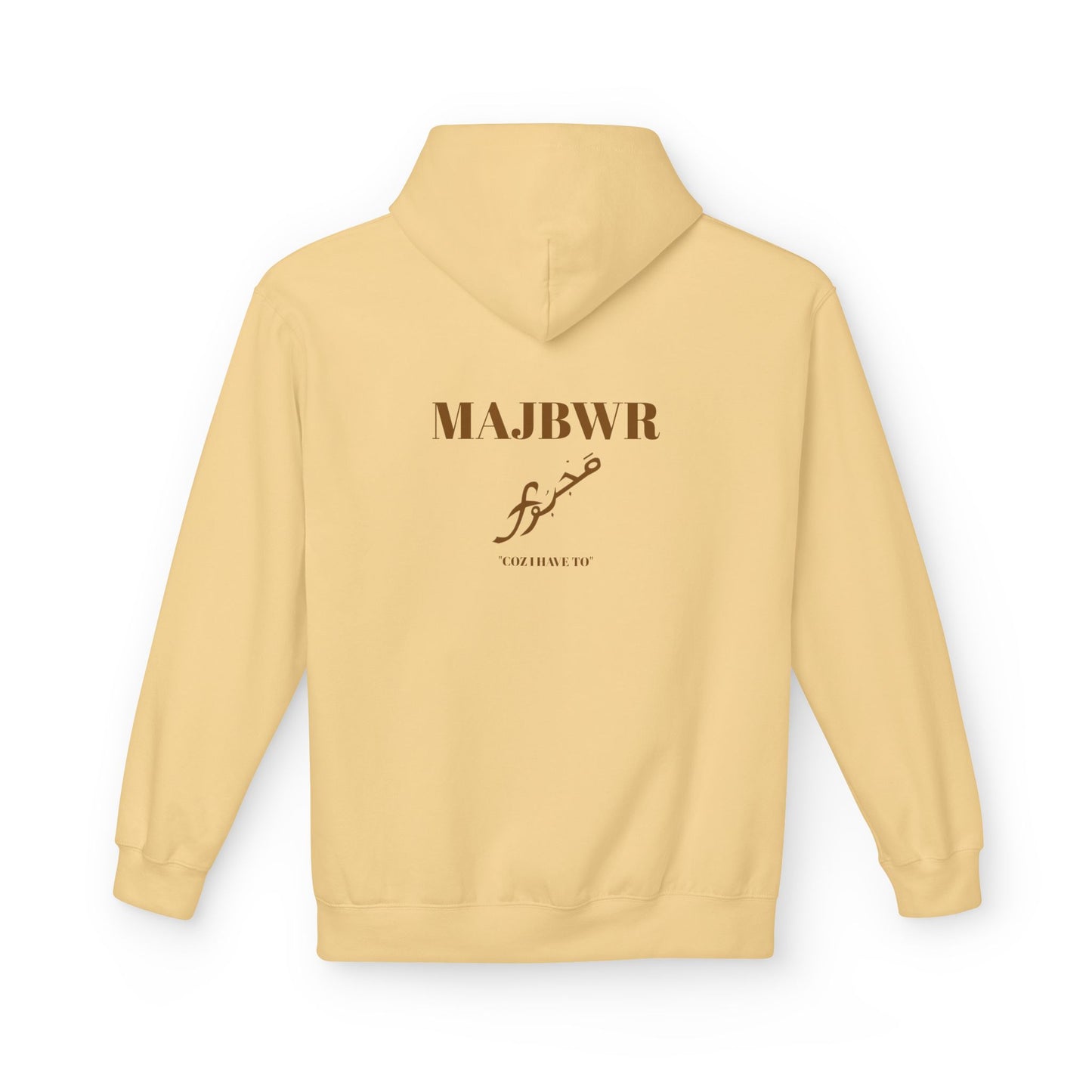 MAJBWR - Minimal Script 'Love' Hoodie — White Casual Pullover