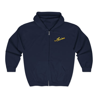 MAJBWR - Arabic Script Zip Hoodie — Gold "Majbwr" Crown Design (Coz I Have To)