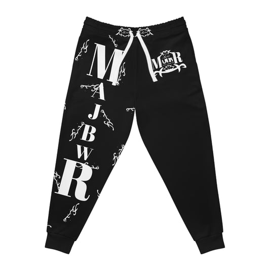 MAJBWR - Black & White Print Joggers Frontal - AOP
