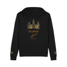 MAJBWR - Crown Majesty Full-Zip Hoodie — Gold Crown Graphic Zip-Up