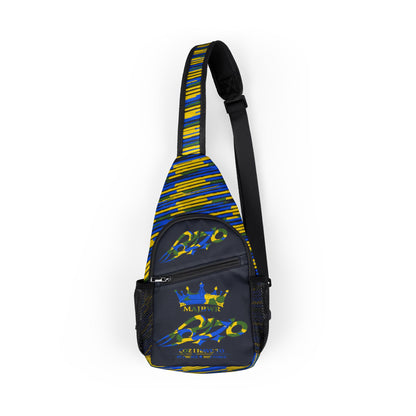 MAJBWR  - Camo Crown Sling Chest Bag —Designer Stripe Pattern
