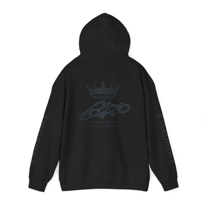 MAJBWR - Premium Crown Hoodie — Stealth Edition