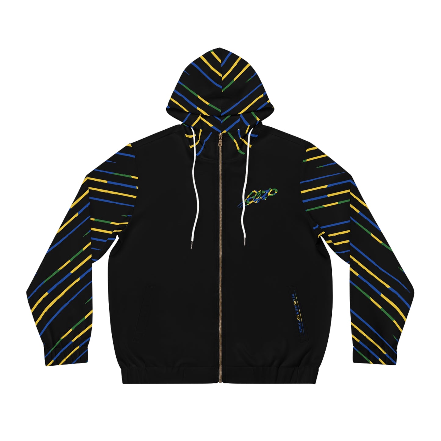 MAJBWR  - Black Camo Crown Men's Full-Zip Hoodie Limited Edition
