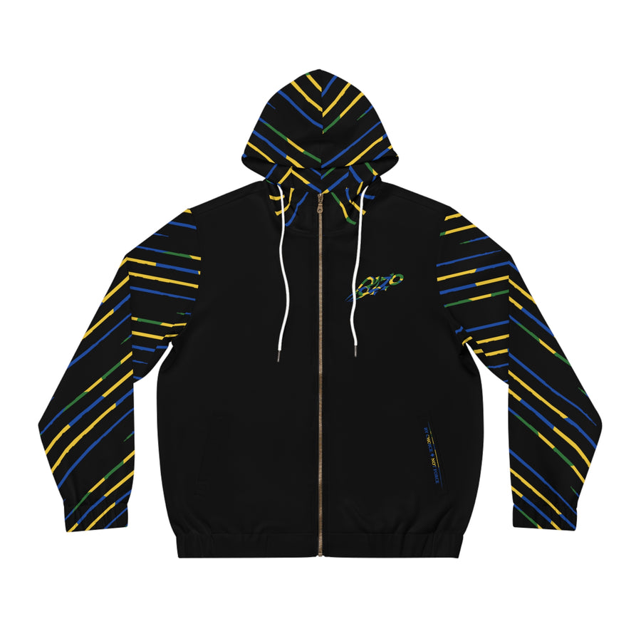 MAJBWR  - Black Camo Crown Men's Full-Zip Hoodie Limited Edition