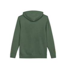 Vintage Olive Hoodie with Gold Script Logo