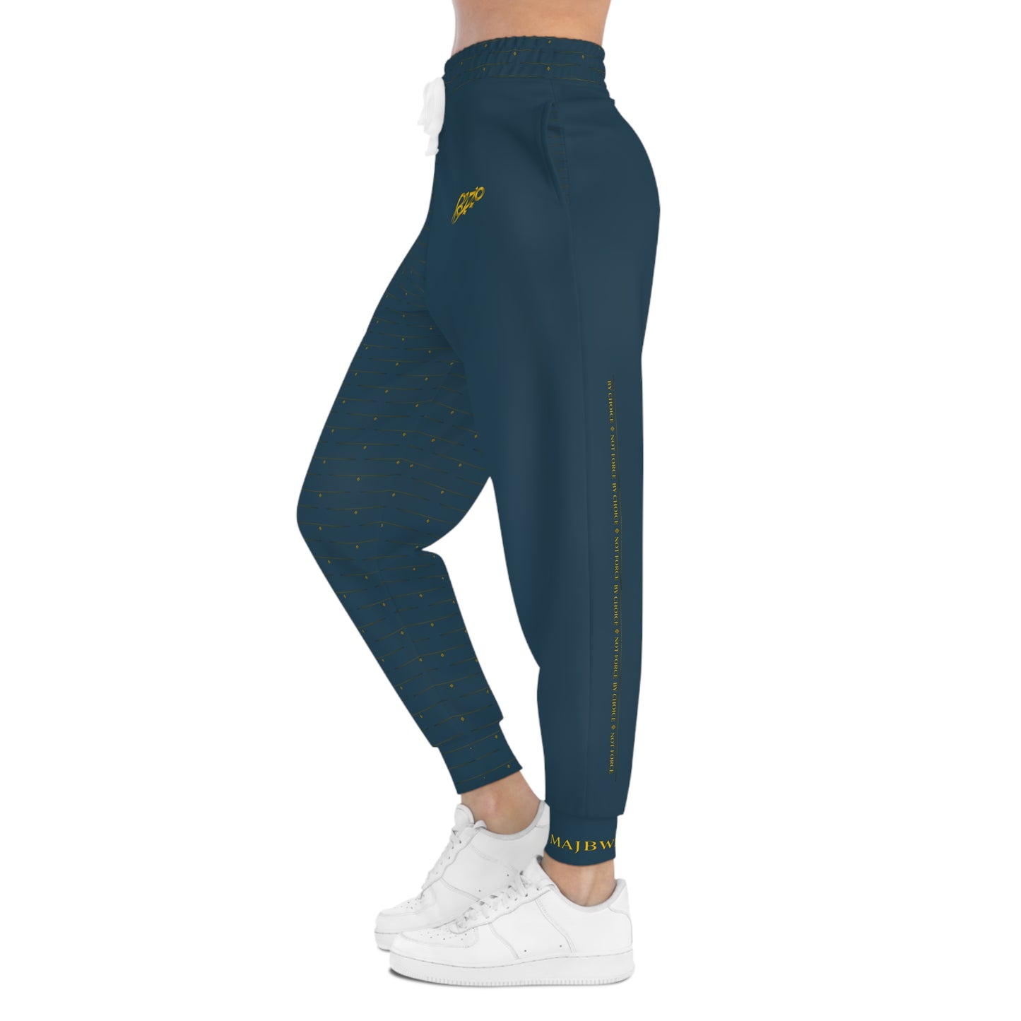MAJBWR - Diamond Edition Teal Athletic Joggers — Gold Crown Logo
