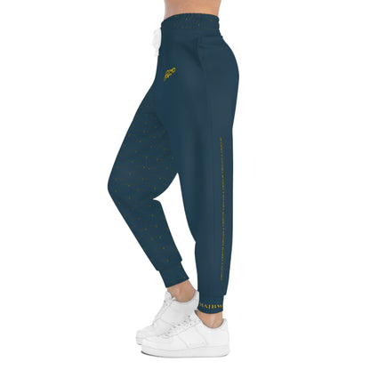 MAJBWR - Diamond Edition Teal Athletic Joggers — Gold Crown Logo