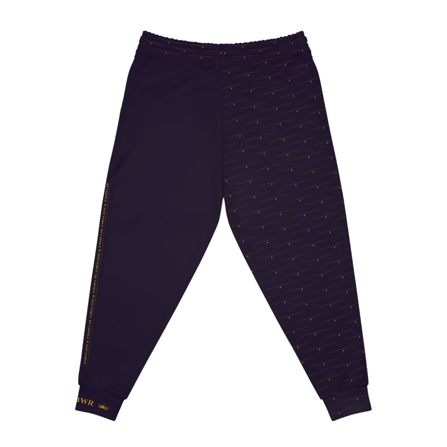MAJBWR - Diamond Edition Deep Dark Purple Joggers — Gold Crown Logo