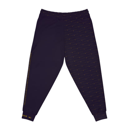 MAJBWR - Diamond Edition Deep Dark Purple Joggers — Gold Crown Logo