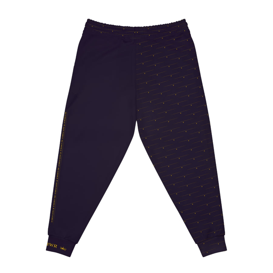 MAJBWR - Diamond Edition Deep Dark Purple Joggers — Gold Crown Logo