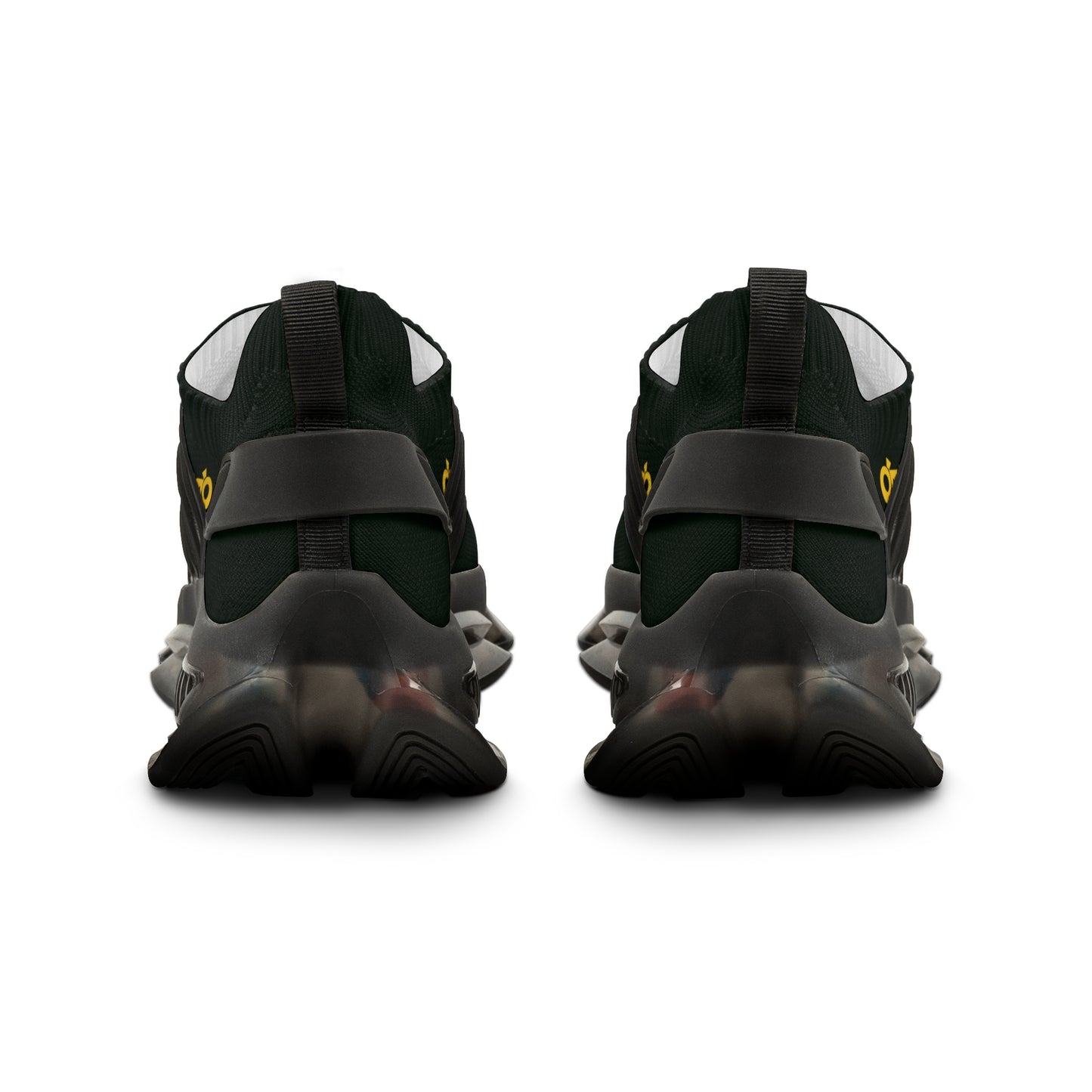MAJBWR - Men's Mesh Sneakers — Deep Dark Green & Gold Athletic