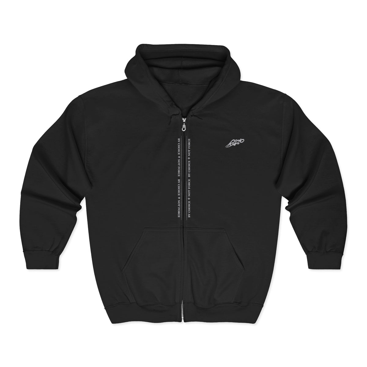 MAJBWR - Black Ghost White Full-Zip Hoodie - Essential Edition
