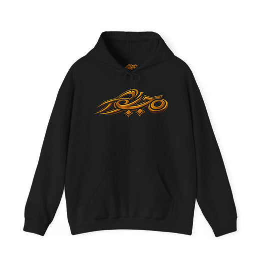 MAJBWR -Arabic Calligraphy Hoodie — Majrwa Gold Script "Coz I Have To" Streetwear
