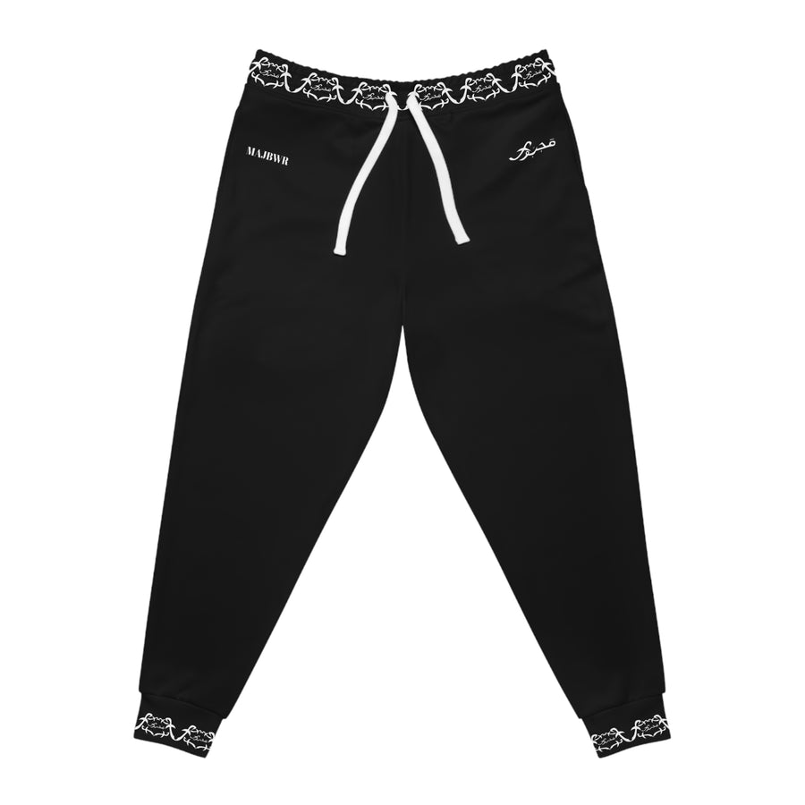 MAJBWR - Black & White Print Joggers Banded