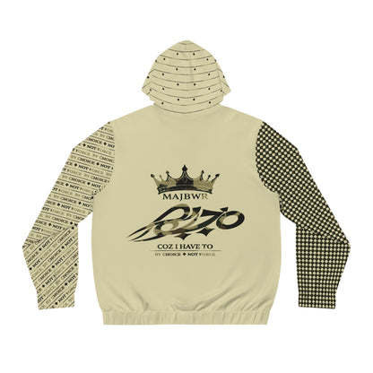 MAJBWR - Commander Camo Crown Full-Zip Hoodie — "By Choice Not Force" Pale Beige