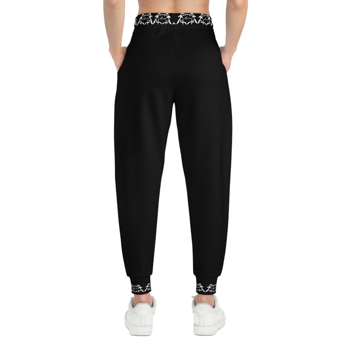 MAJBWR - Black & White Print Joggers Banded