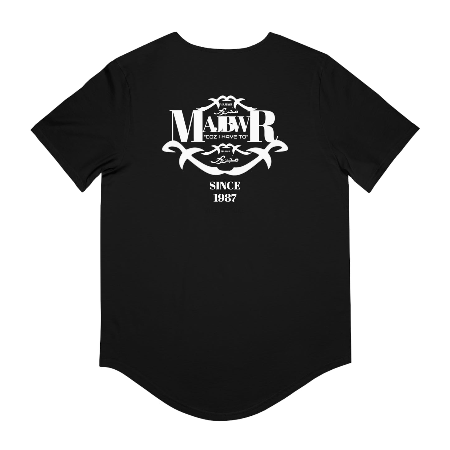 MAJBWR - Since 1987 Men's Curved Hem Tee - 'Major Since 1987' Graphic T-Shirt