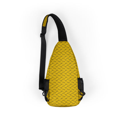 MAJBWR - Gold Crown Sling Chest Bag — Designer Pattern Majbwr
