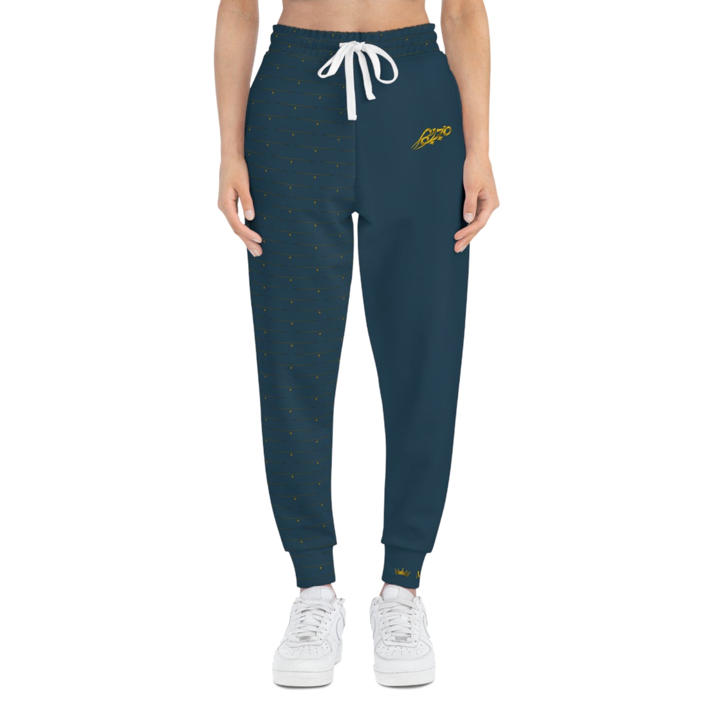 MAJBWR - Diamond Edition Teal Athletic Joggers — Gold Crown Logo
