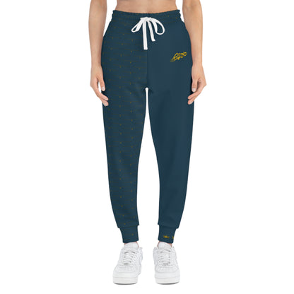 MAJBWR - Diamond Edition Teal Athletic Joggers — Gold Crown Logo