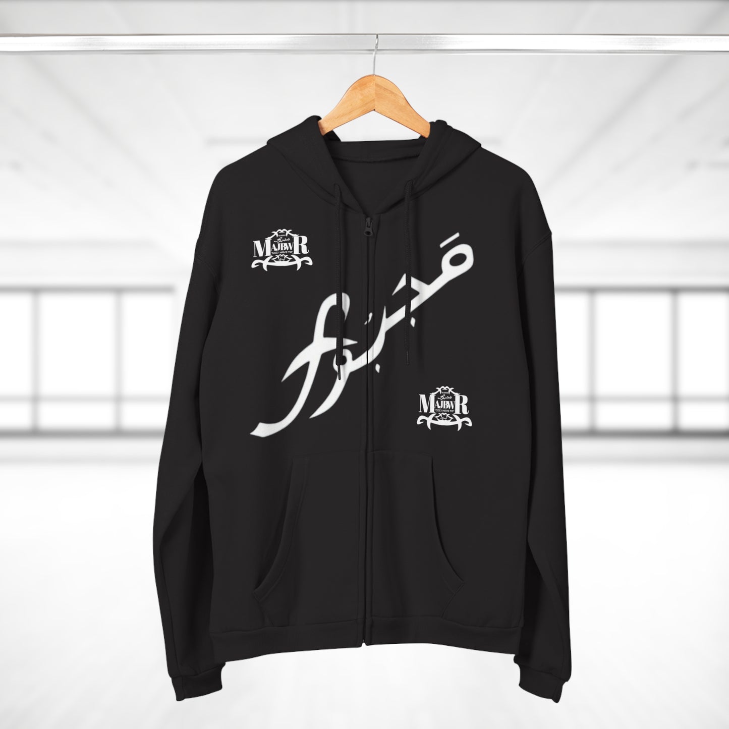 MAJBWR -  Graphic Hooded Zip Sweatshirt 100%