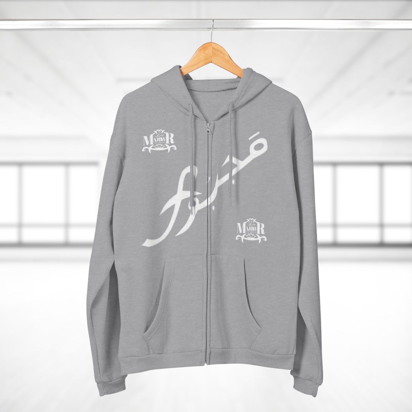 MAJBWR -  Graphic Hooded Zip Sweatshirt 100%