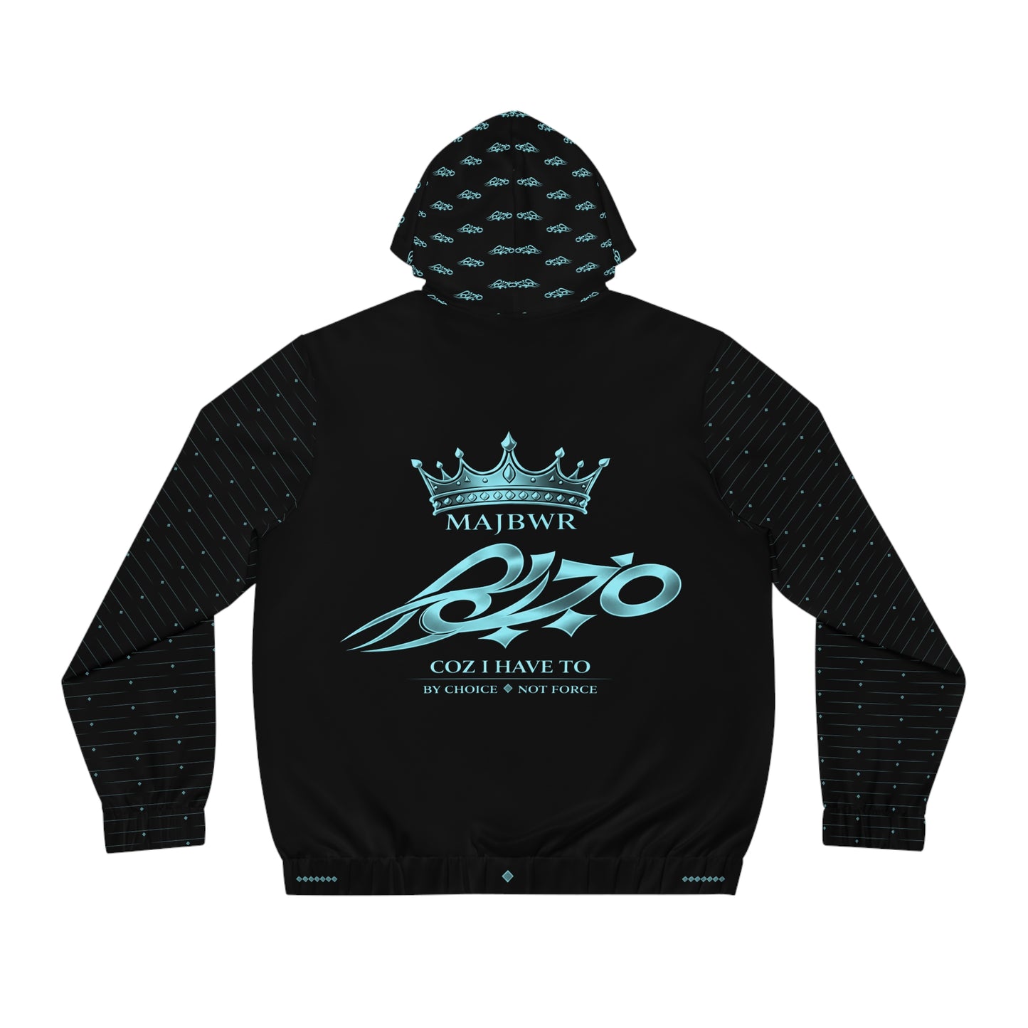 MAJBWR - Powder Blue Diamond Crown Full Zip Hoodie