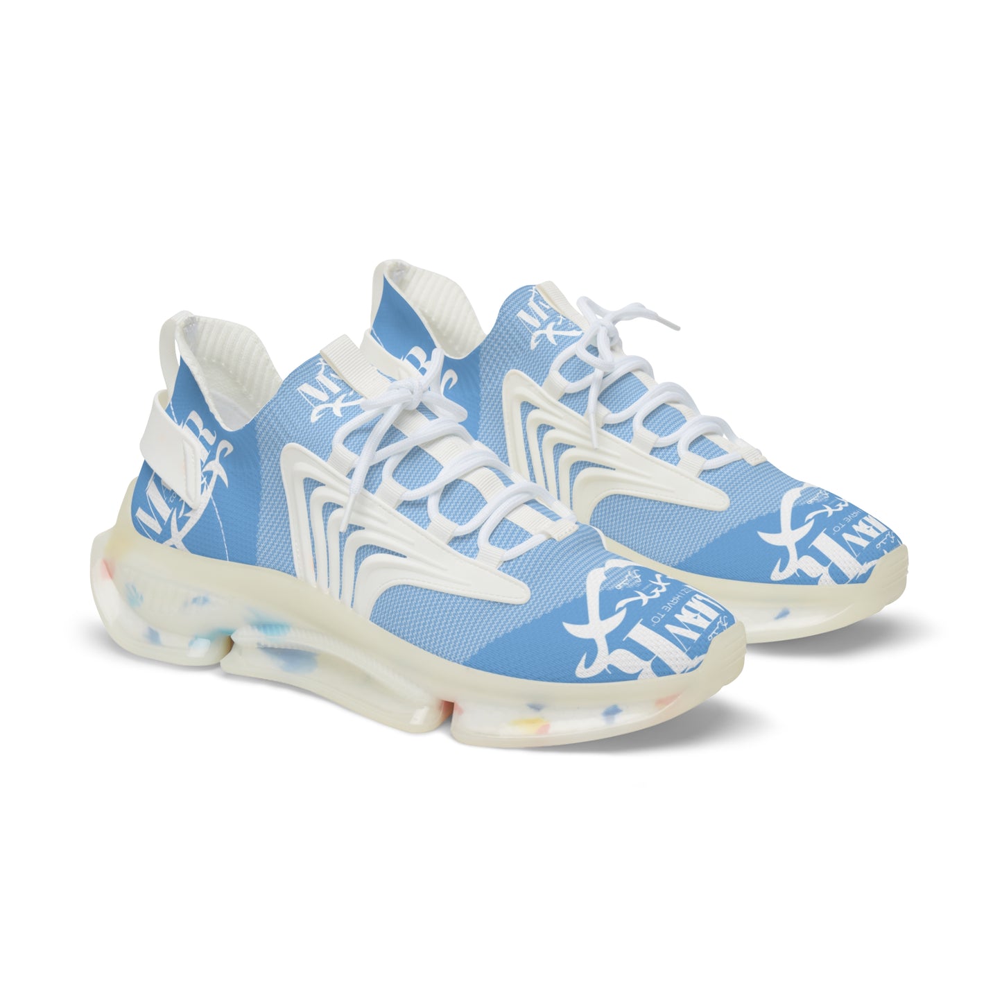 MAJBWR - Men's Mesh Snake Sneakers Light Blue X