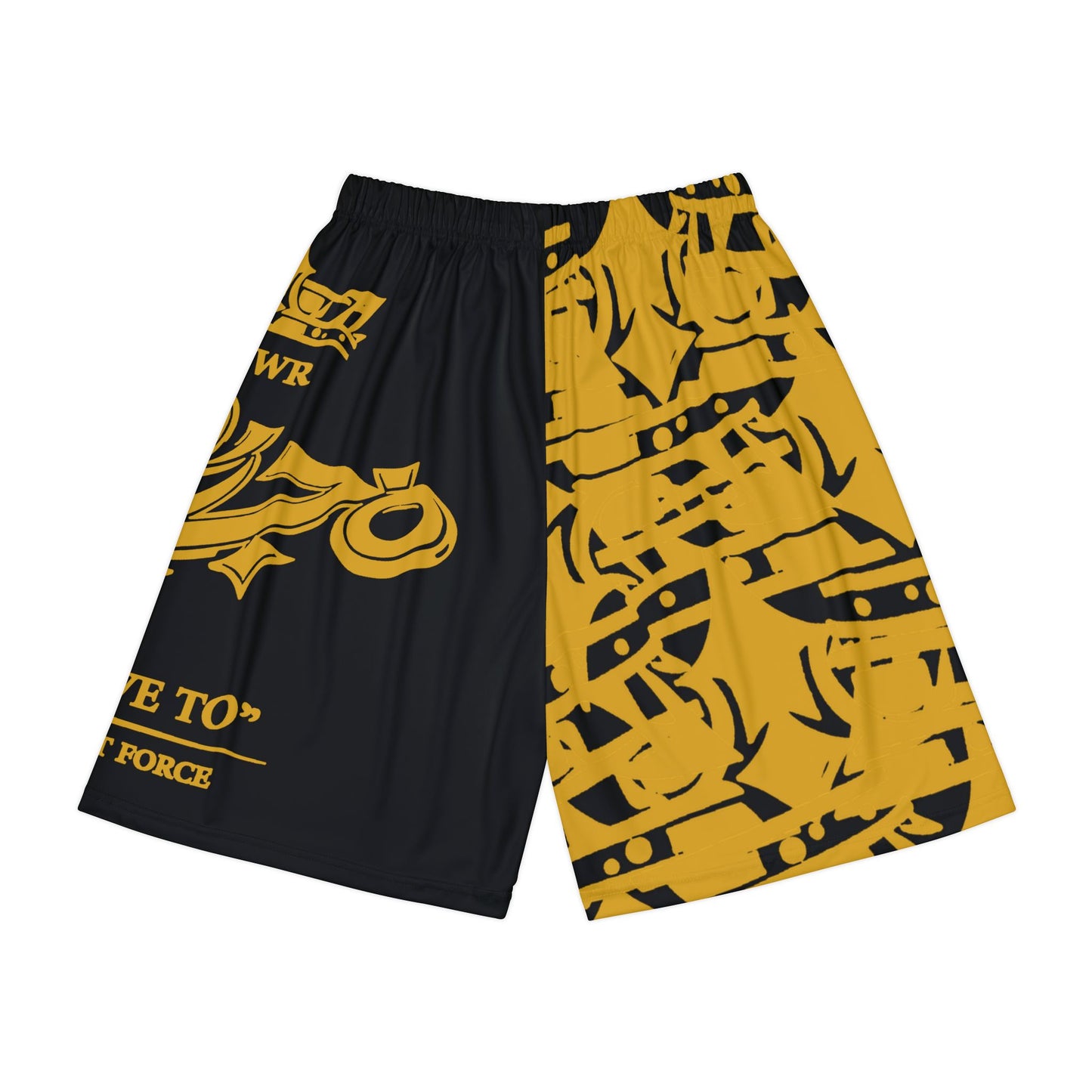 MAJBWR - All Eyes On Me Black & Gold Men’s Athletic Shorts