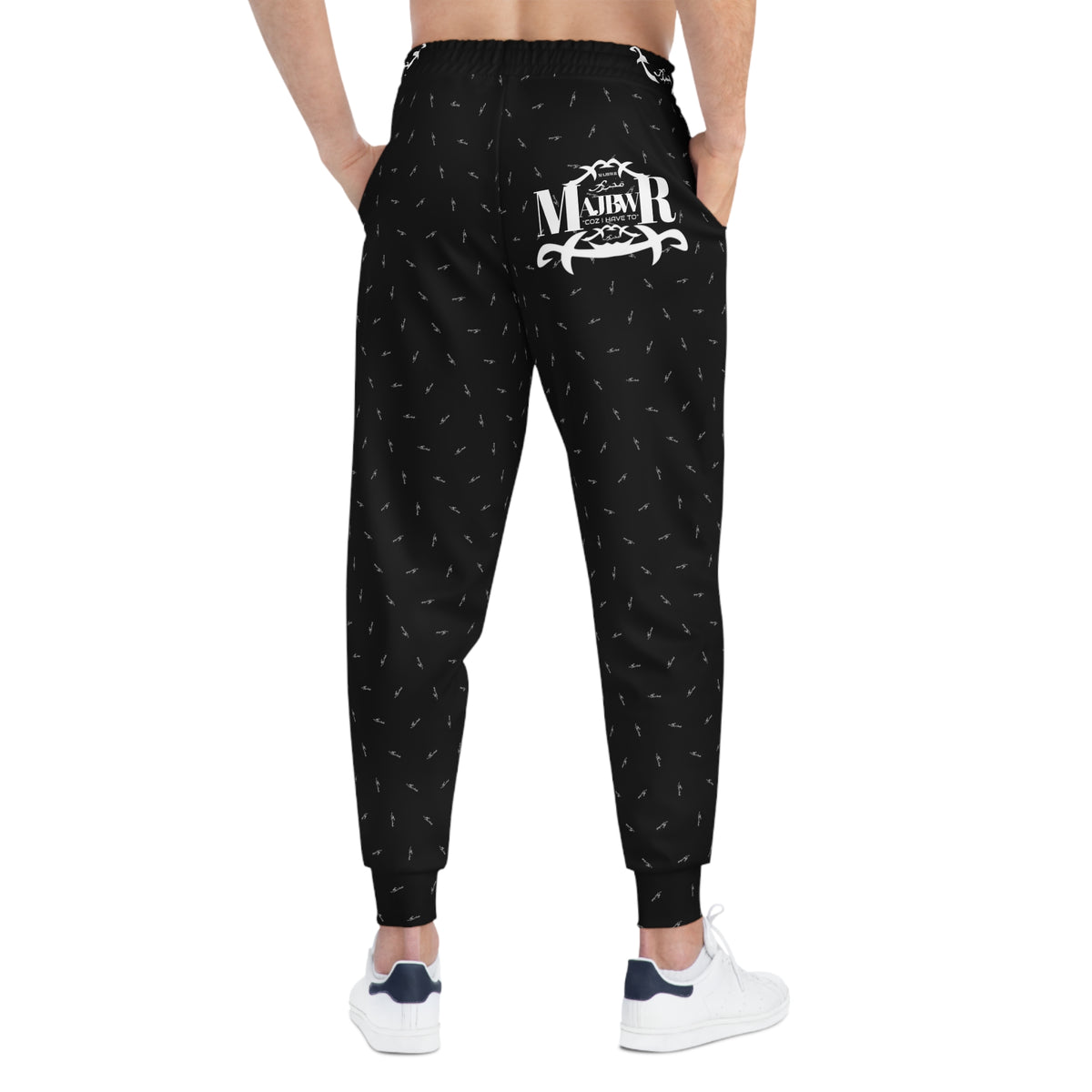 MAJBWR - "Black & White Print Joggers  AOP connect"