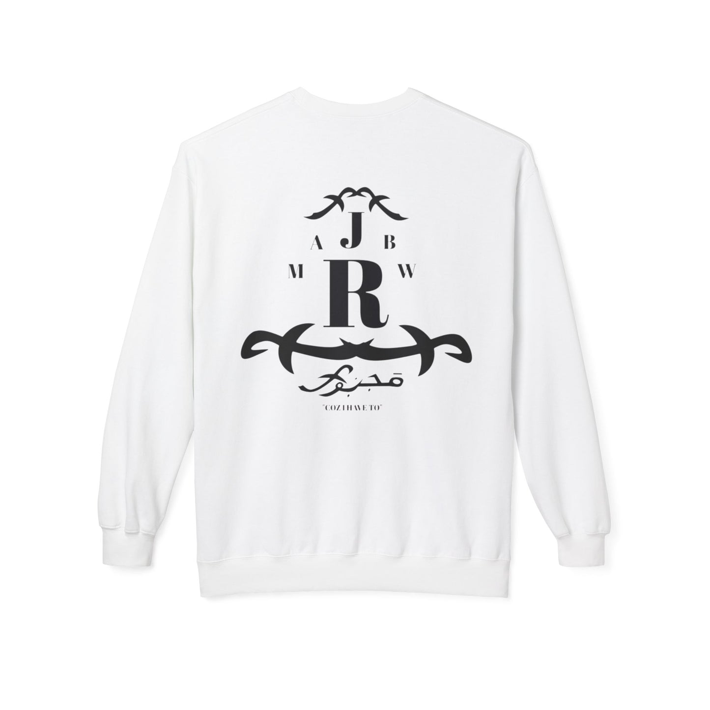 MAJBWR - Monogram R Crewneck Sweatshirt — Elegant Black Crest Design