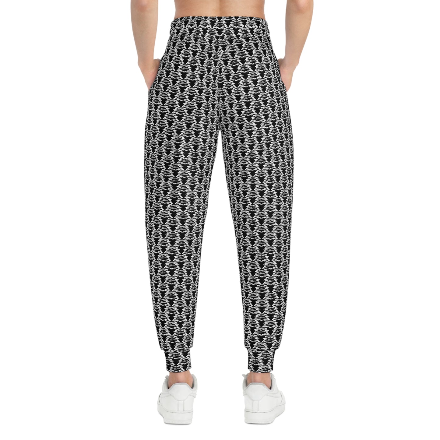 MAJBWR - Black & White Print Joggers - AOP 1 Face