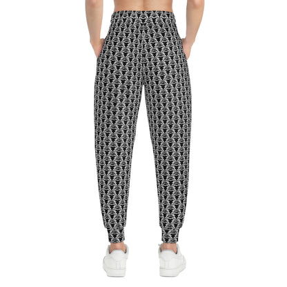 MAJBWR - Black & White Print Joggers - AOP 1 Face