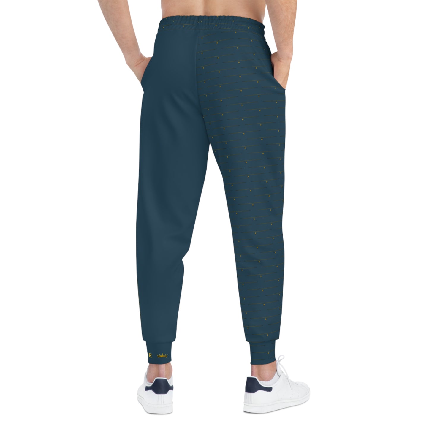 MAJBWR - Diamond Edition Teal Athletic Joggers — Gold Crown Logo