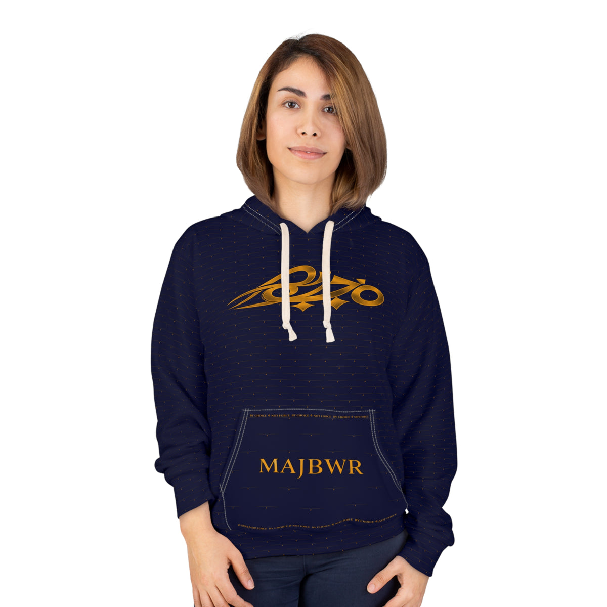 MAJBWR - Diamond Edition Navy & Gold Crown Hoodie