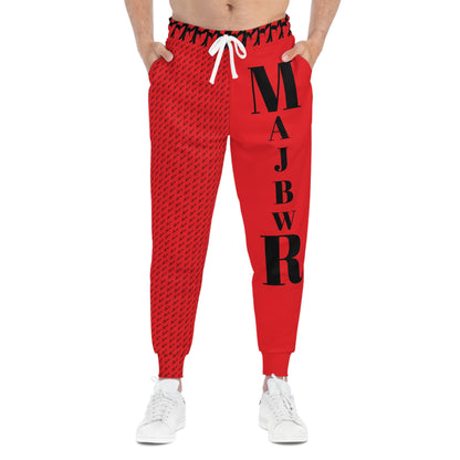 MAJBWR - Red & Black Print Joggers