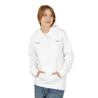 MAJBWR - Minimal Script 'Love' Hoodie — White Casual Pullover