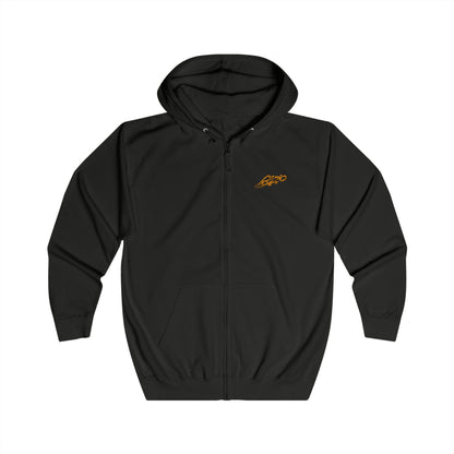 MAJBWR - Black Crown Gold Zip Hoodie —  Amber Accent