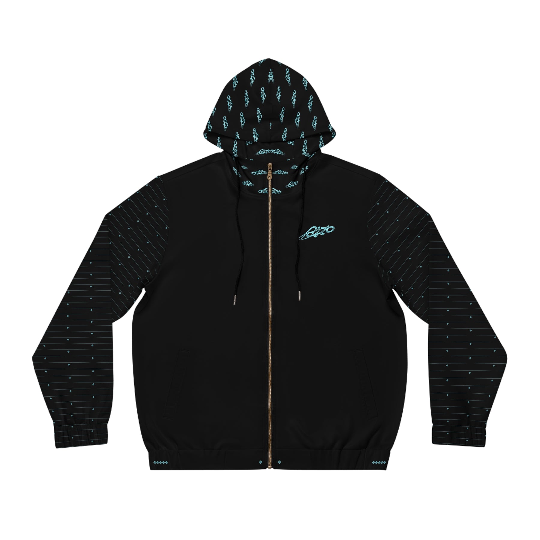 MAJBWR - Powder Blue Diamond Crown Full Zip Hoodie