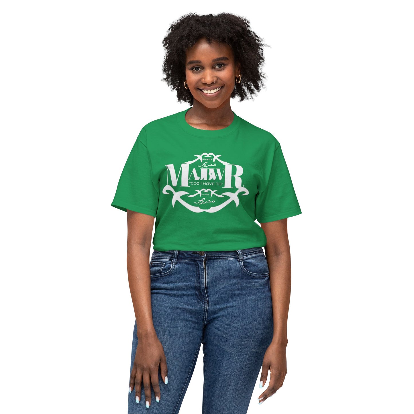 MAJBWR - Monogram Crest T-Shirt — Vintage Initials Graphic Tee