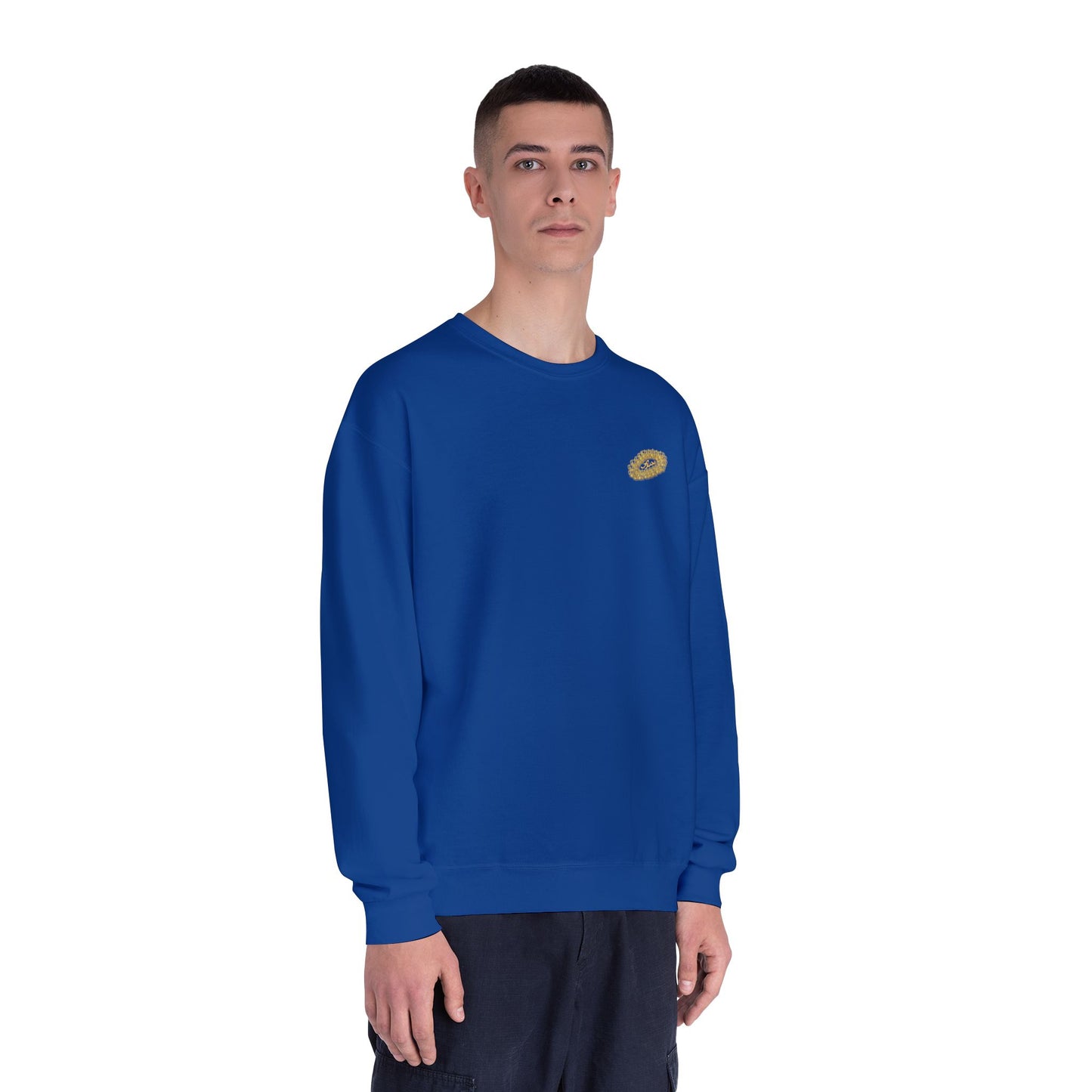 MAJBWR - Gold Crown Crewneck Sweatshirt — Arabic Script Graphic