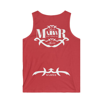 MAJBWR- Logo Tank Top — Men’s Arabic Script Graphic Tank