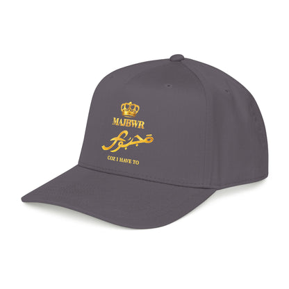 MAJBWR - Gold King Crown Mid Profile Baseball Cap — Embroidered Hat