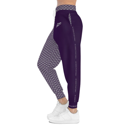 Purple Athletic Joggers — Ghost White Crown 2 Face