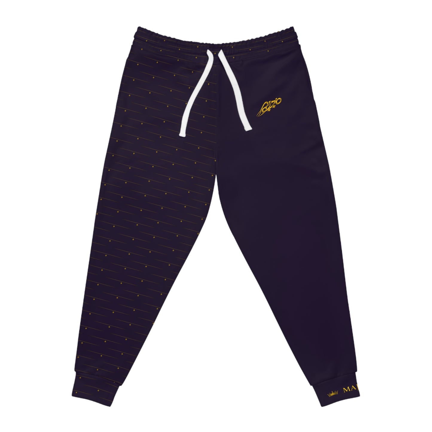 MAJBWR - Diamond Edition Deep Dark Purple Joggers — Gold Crown Logo
