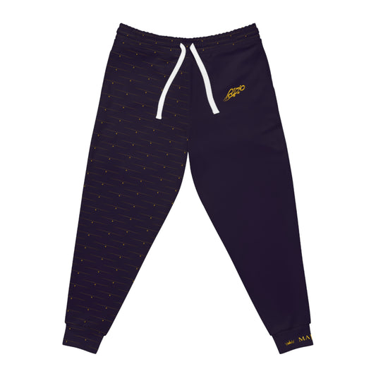 MAJBWR - Diamond Edition Deep Dark Purple Joggers — Gold Crown Logo