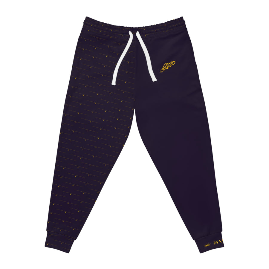 MAJBWR - Diamond Edition Deep Dark Purple Joggers — Gold Crown Logo
