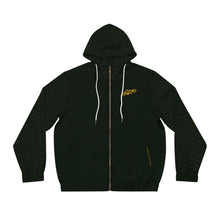 MAJBWR - Crown Diamond Zip-Up Hoodie — Deep Dark Green & Gold