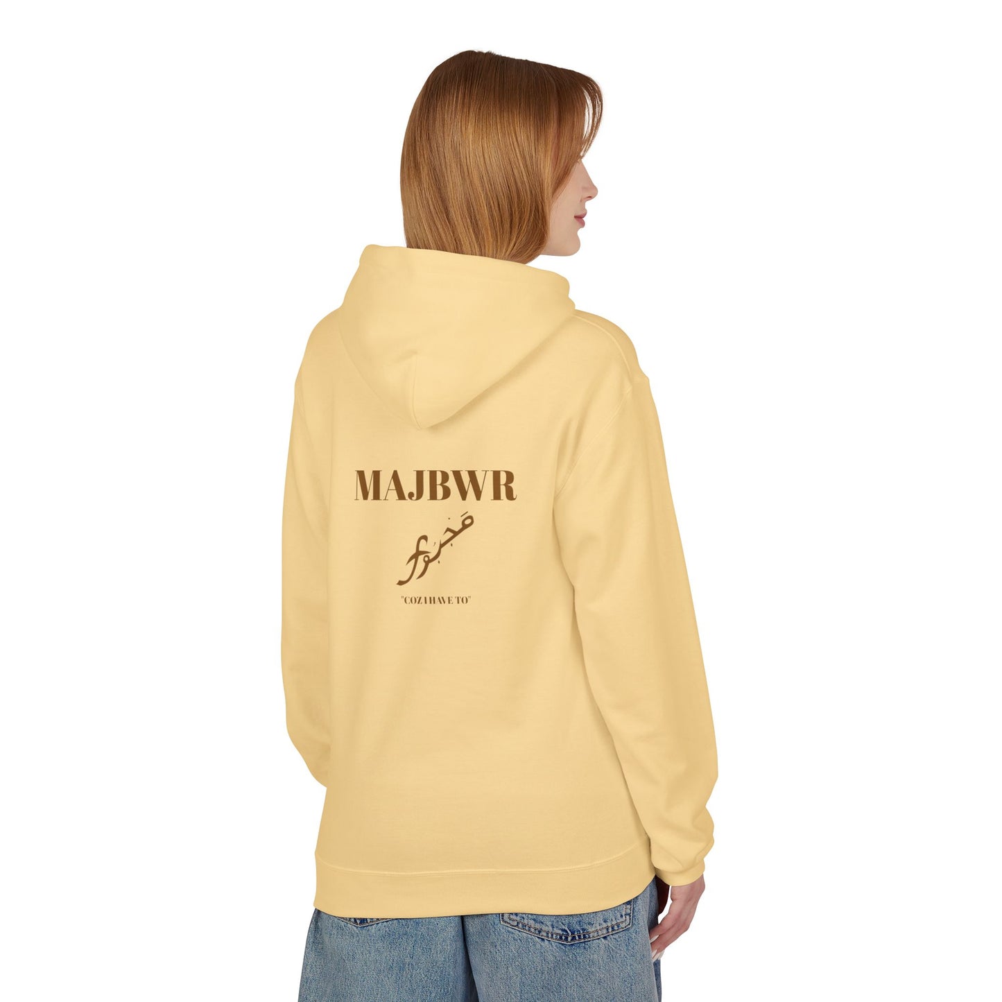 MAJBWR - Minimal Script 'Love' Hoodie — White Casual Pullover