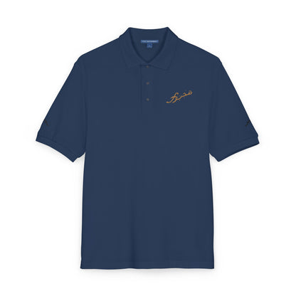 Embroidered Lightning Bolt Polo Shirt